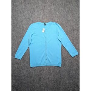 Talbots Cardigan Sweater Womens Small Knit Blue Preppy Career Corporate Classic‎